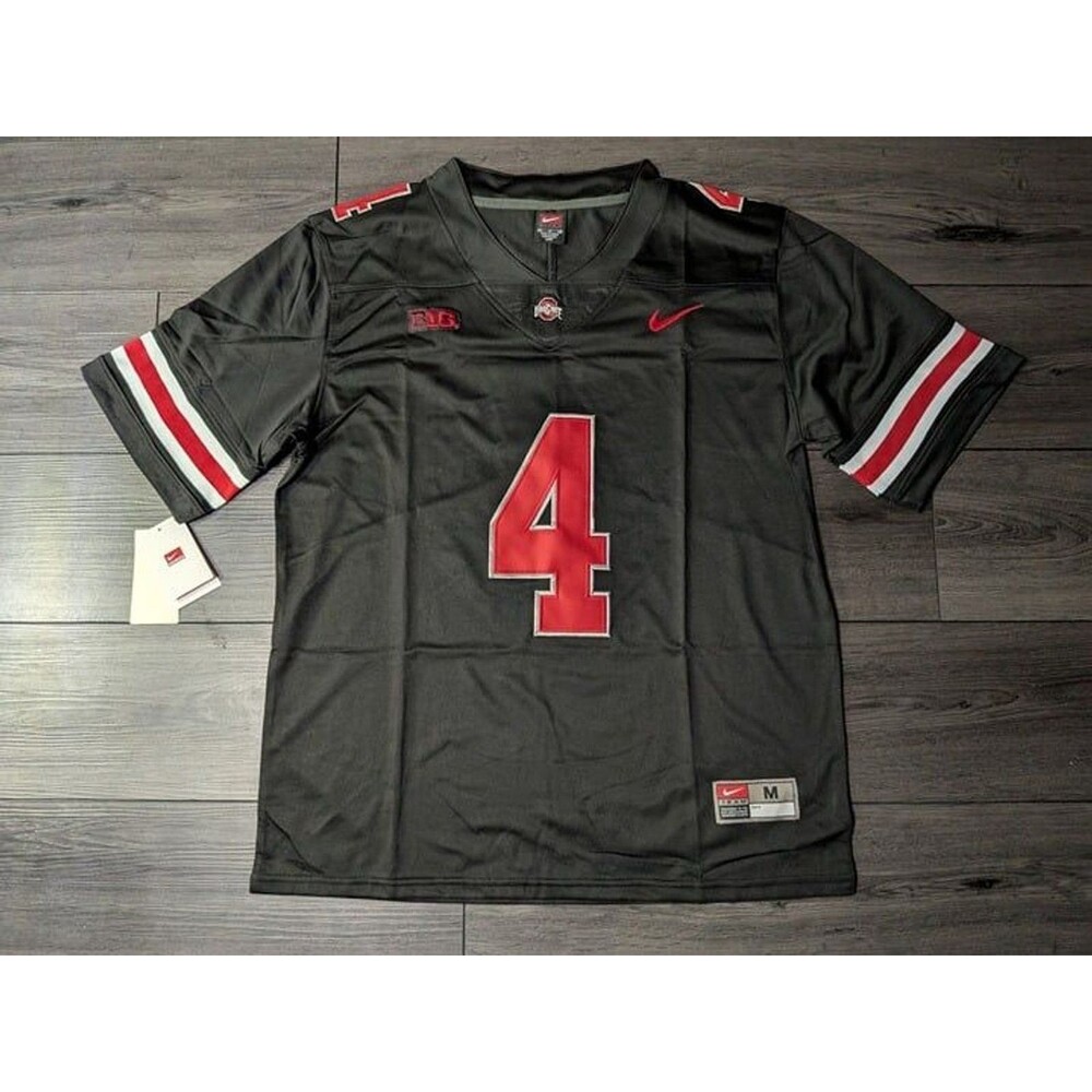 Jeremiah Smith #4 Ohio State Buckeyes BLACKOUT Stitched Men's Jersey Medium - Picture 2 of 4